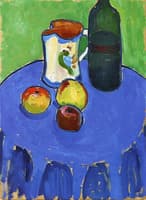 Apples on Blue