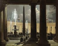 St. Peter's Square in Rome at Moonlight