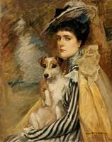 Jeanne with her Terrier