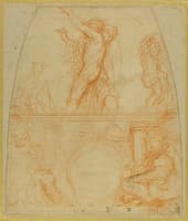 Designs for the Decoration of the Cupola of the Cathedral at Parma (recto)