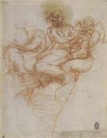 Study for a Pendentive with St Matthew and St Jerome