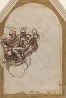 Saint Matthew and Saint Jerome [verso]