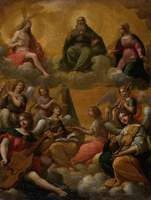 The Trinity with the Virgin Mary and Musician Angels