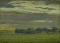 Landscape near the Town of Skive with Skivehus Manor, Jutland