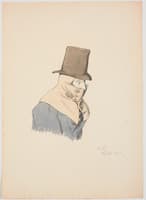 Bust of a Man in a High Hat
