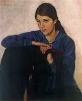 Nancy Nicholson in a Blue Blouse
