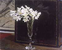 Freesias in a Glass Vase
