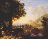 Italian Landscape with Bridge and Castlke