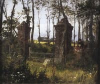 An Old Gate. The Village of Veules in Normandy