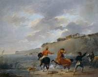 Seashore with Rearing Horse