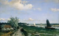 Dutch Canal Scene at Rijswijk