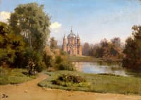 Church by a Lake