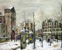 The Place des Abbesses in the Snow