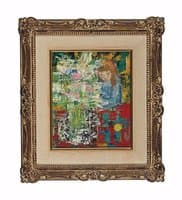 Girl with Vase of Flowers