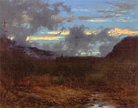 Mist Rising near New Paltz (study)