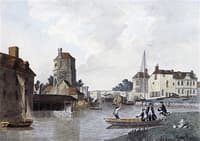 Folly Bridge and Bacon's Tower (after M. A. Rooker)