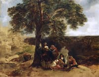 Open Landscape with Wood-Gatherer...