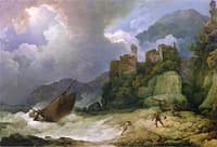 A Storm and Passage Boat Running Ashore