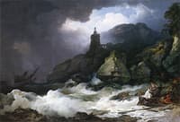 Storm and Shipwreck, with Banditti and Figures