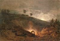 A Lime Kiln by Moonlight