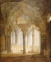 Inside of the Chapter-House of Salisbury Cathedral