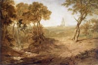 South View of a Gothic Abbey (Evening), Now Building at Fonthill, the Seat of W. Beckford, Esq.