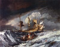 Boats Carrying out Anchors and Cables to Dutch Men of War