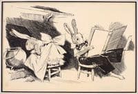 Rabbits at Home (illustration for Peter Rabbit)