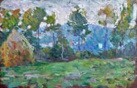 Landscape with Haystack (study)