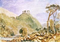 Okehampton Castle, on the River Okement