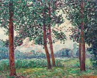 Poplars at Grez-sur-Loing, Gray Day