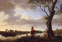 River Landscape in the Late Afternoon
