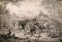 Pastoral Scene at a Waterfall