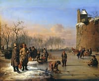 Ice Skating outside the City Wall