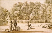 Skittle Players in a Clearing
