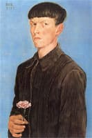 Self-Portrait with Carnation