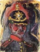 Self-Portrait with Artillery Helmet