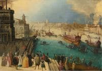A capriccio view of Venice with the Bucintoro