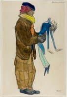 Costume Design for Man in a Brown Suit, for Ballet Boutique Fastasque