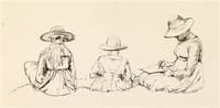 The Artist's Mother and Sisters, Tanner's Meadow, West Heathly, Sussex