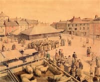 A Market Square with Sheep Auction