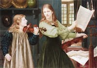 The Duet, Portraits of Alexandra, Daughter of Rev. G. Kitchen and Winifred, Daughter of the Painter