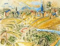 Cubist Landscape with Haystacks