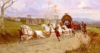 Hadrian's Departure From The Villa At Tivoli