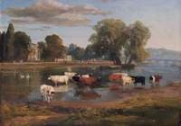 Looking across the River to the Surrey Bank, Showing Asgill House