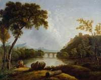Woody Landscape by a Lake