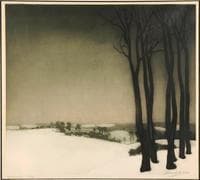 Village sous la neige