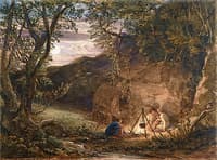 The Gypsy Encampment: Moonlight