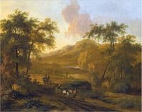 An Italianate river valley landscape