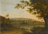 A View of Neath Abbey with Gnolls Castle beyond